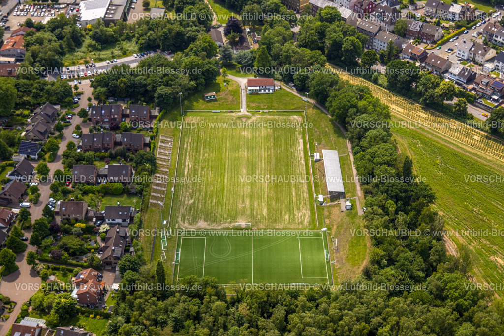 Herne250602210 | Luftbild, Fußballstadion Dr.-Jovanovic-Glück-Auf-Stadion des SV Sodingen 1912, Börnig, Herne, Ruhrgebiet, Nordrhein-Westfalen, Deutschland