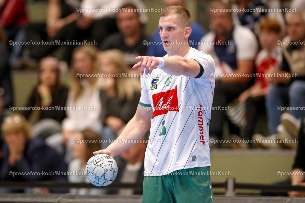 BHC13092501052 | 13.09.2025, Handball, HBL, Bergischer HC - TSV GWD Minden, Unihalle Wuppertal: Karolis Antanavicius (GWD Minden #08) 