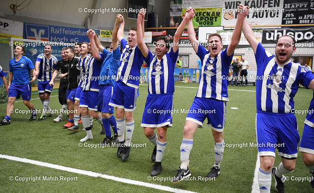 Hallenfussball; Stadtteilpokal Horb 2017/2018 | Hallenfussball; Stadtpokal Horb 2017/2018   04.01.201836. Turnier Ausrichter SV DiessenFINALESG Ahldorf / Muehlen - SG Dettlingen / Bittelbronn /DiessenJUBEL SG A /M; Thomas Mueller, Tobias Schmollinger, Matchwinner Pascal Trick (v.re.) erzielte das Tor zum 1-0 Sieg FOTO: Pressefoto ULMER/Markus UlmerxxNOxMODELxRELEASExx
