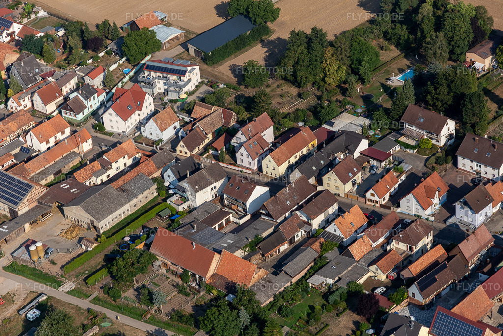 Luftbild: Saarstr in Kandel im Bundesland Rheinland-Pfalz in Deutschland. Foto: IMG_122247.jpg vom 11.08.2020 durch Werner Riehm/FLY-FOTO.de