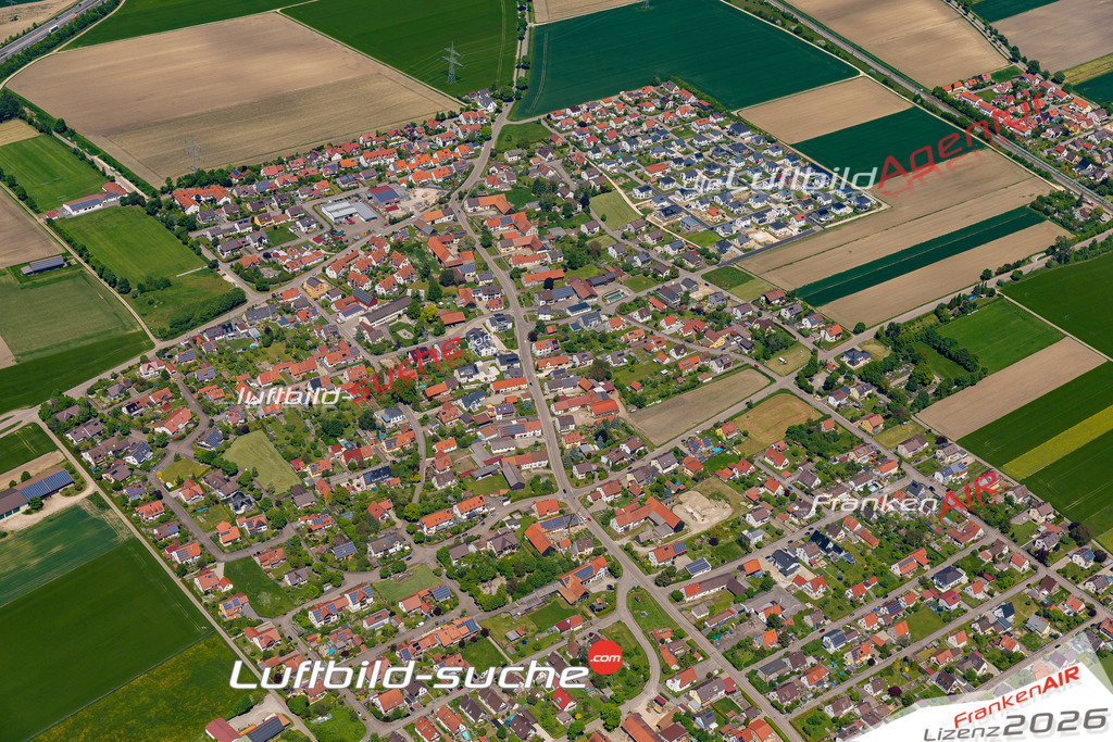 Die Luftaufnahme Erlingen - Meitingen wurde 2021 mittels Flugzeug (keine Drohne) erstellt. Hohe Auflösung -für große Poster und Wandbilder geeignet!