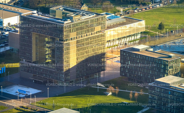 Essen230201697 | Luftbild, thyssenkrupp Quartier Konzernzentrale, Gebäude Q1, Westviertel, Essen, Ruhrgebiet, Nordrhein-Westfalen, Deutschland