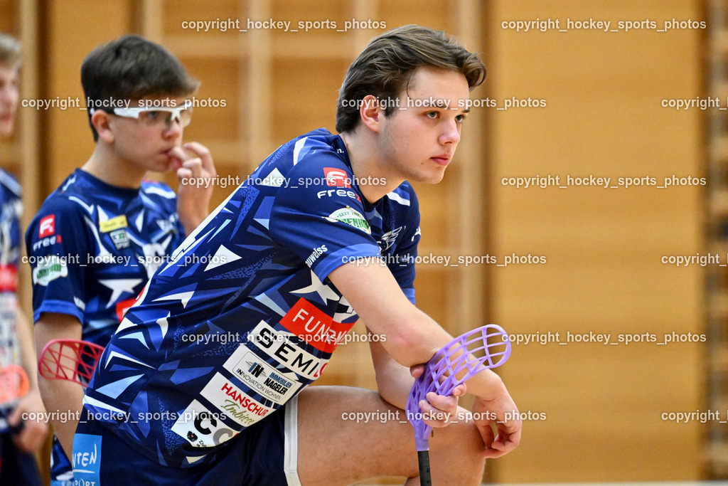 VSV Unihockey  vs. FBK Loka  | #44 Luca Widnig VSV Unihockey, VSV Unihockey  vs. FBK Loka , VSV Unihockey  vs. FBK Loka  am 25.01.2026 in Villach (Ballspielhalle St. Martin), Austria, (Photo by Bernd Stefan)