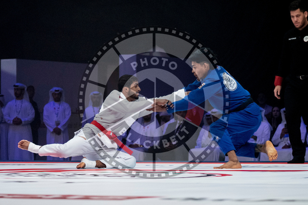 20231110PBB1028 | Fighters compete during the AJP World Professional Championship blackbelt finals in the Mubadala Arena in Abu Dhabi, Arab United Emirates, on November 10, 2023.