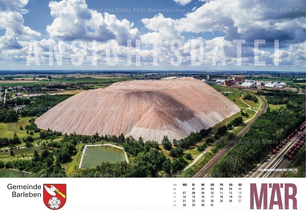 Luftbild Kalender Magdeburg Sachsen Anhalt Kalimandscharo | Beispiele Firmenkalender individuell mit eigenem Logo - Realisiert mit Pictrs.com