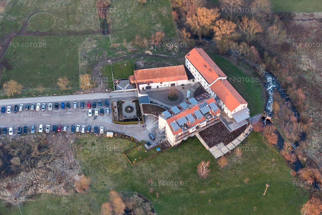 Luftbild: Zeiskam, Zeiskamer Mühle in Zeiskam im Bundesland Rheinland-Pfalz in Deutschland. Foto: IMG_105213.jpg vom 24.03.2018 durch Werner Riehm/FLY-FOTO.de