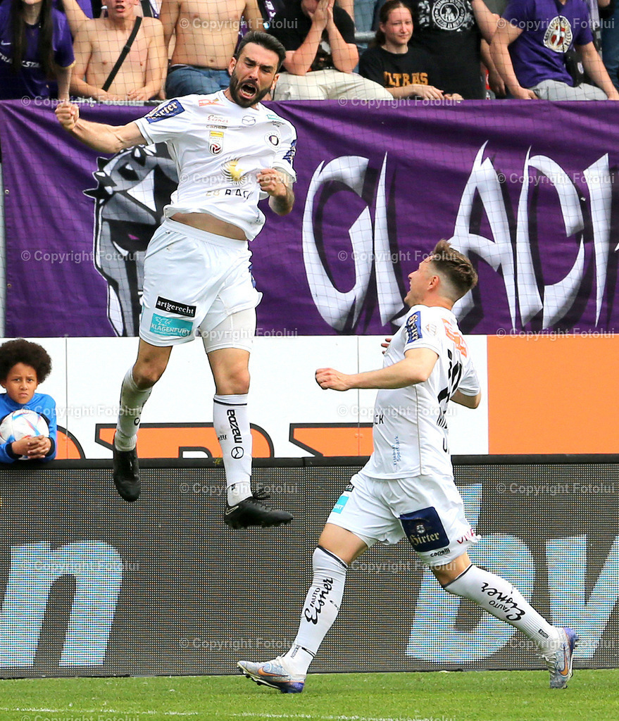 A_LUI_23042023_12 | SPORT,FUSSBALL,ADMIRAL BUNDESLIGA  AUSTRIA KLAGENFURT-AUSTRIA WIEN 23.04.2023 IM BILD:KOSMAS GKEZPS   (KLAGENFURT) FOTO:FOTOLUI/MW