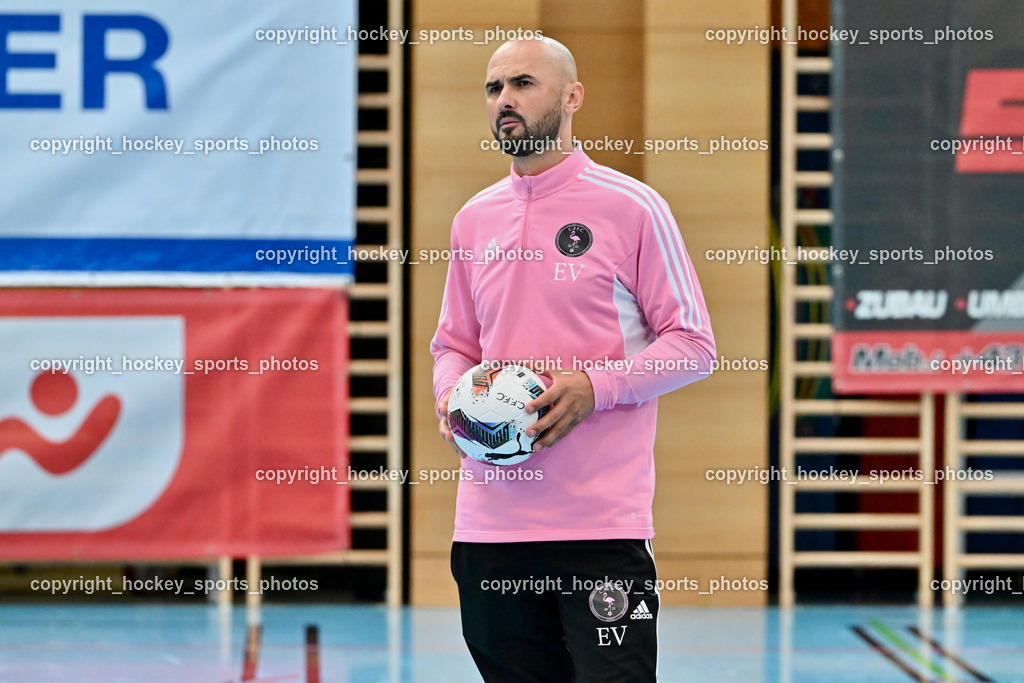 Carinthia Flamengo Futsal Club vs. Stella Rossa | Asisstentcoach Carinthia Flamengo Elvis Vrbic, Carinthia Flamengo Futsal Club vs. Stella Rossa, Carinthia Flamengo Futsal Club vs. Stella Rossa am 20.10.2024 in Klagenfurt (Ballspielhalle Viktring), Austria, (Photo by Bernd Stefan)