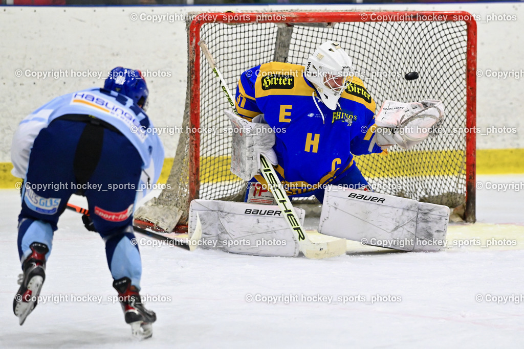 EHC Althofen vs. ESC Steindorf 6.3.2024 | #88 Groyer Fabian ESC Steindorf, #31 Horn Fabian EHC Althofen, EHC Althofen vs. ESC Steindorf 6.3.2024, EHC Althofen vs. ESC Steindorf am 06.03.2024 in Althofen (Stadthalle Althofen ), Austria, (Photo by Bernd Stefan)