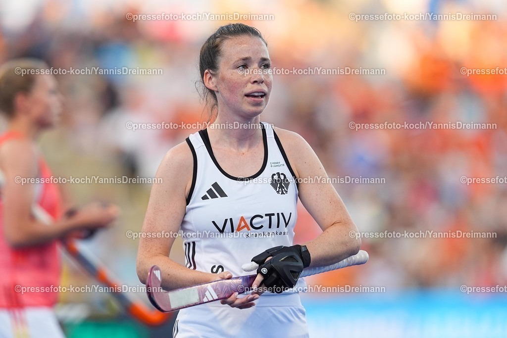 xydrx11082503061 | 11.08.2025, xydrx, Frauen EuroHockey Championship 2025, Gruppenphase, Gruppe A, Deutschland - Niederlande, Sparkassenpark Mönchengladbach: Amelie Wortmann (GER #3)