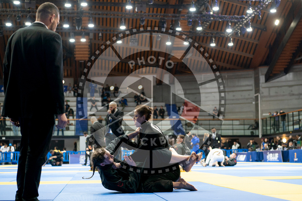 20240124PBB01570 | Fighters compete during the second day of the IBJJF European Championship in Paris, France, on January 24, 2024.