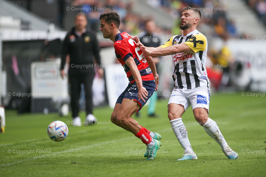 A_LUI_20230423_0022 | SPORT FUSSBALL ADMIRAL BUNDESLIGA 2022/23 LASK VS SC RAPID

IM BILD: Filip Stojkovic (Lask), Jonas Auer (Rapid)
FOTO:FOTOLUI/UW