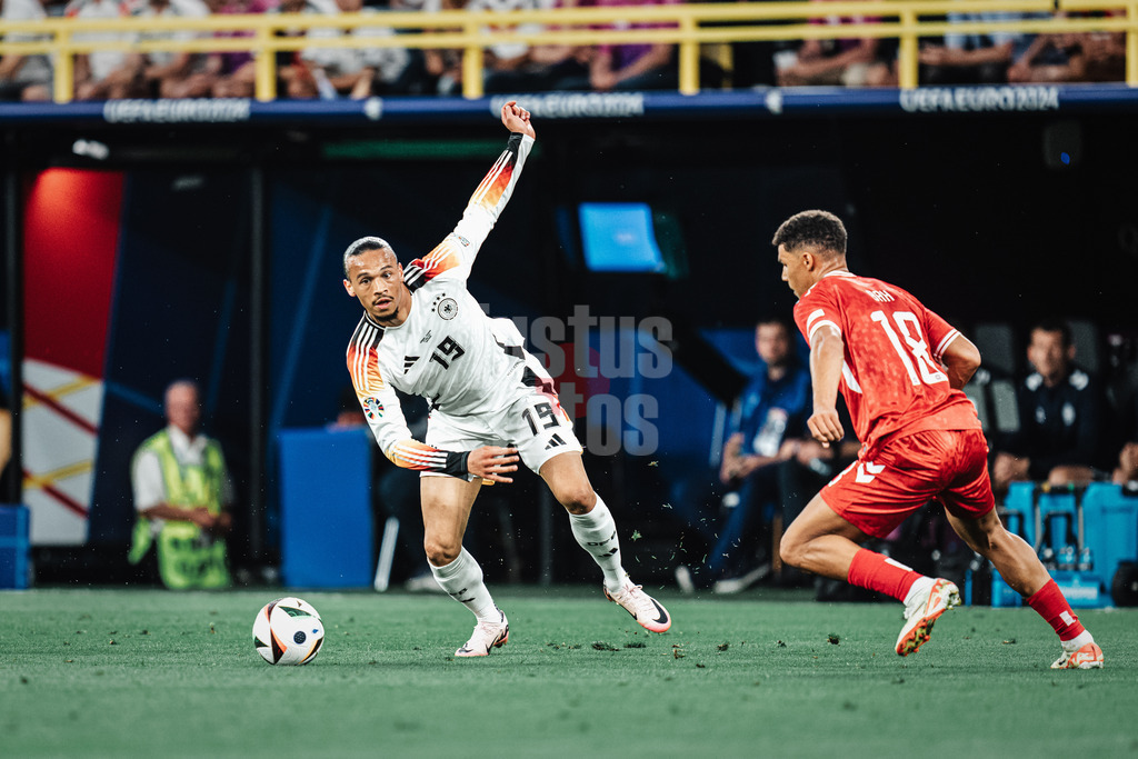 Fußball | Herren | UEFA-Fußball-Europameisterschaft 2024 | Achtelfinale | Deutschland vs. Dänemark | 29.06.2024 | Leroy Sane (#19, Deutschland)