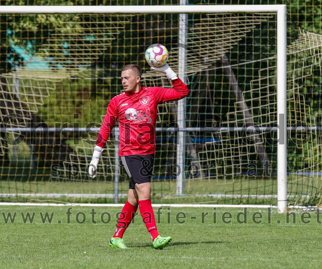 2023-07-02_065_SV_Walpertskirchen_gegen_FC_Herzogstadt | Walpertskirchen, Deutschland, 02.07.2023:
Fußball, Kreisliga 2023 / 2024, Testspiel, SV Walpertskirchen gegen FC Herzogstadt, Endergebnis: 

Torwart Stefan Gröppmaier (SV Walpertskirchen, #1)

Foto: Christian Riedel / fotografie-riedel.net