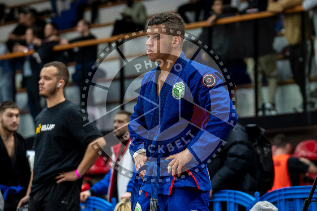 20240122PBB6714 | Fighters compete during the second day of the IBJJF European Championship in Paris, France, on January 22, 2024.