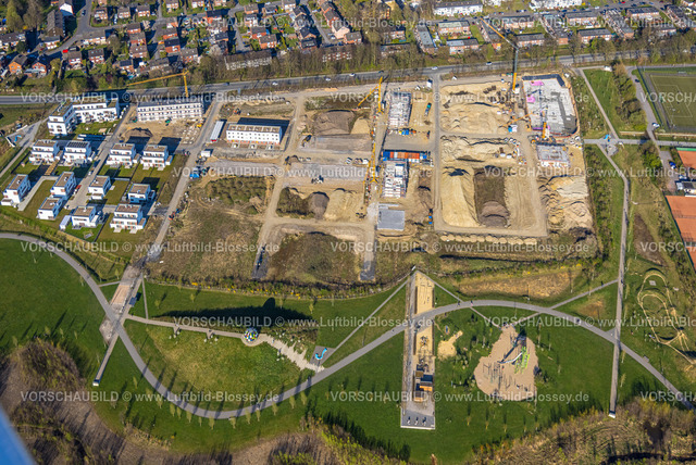 Selm250404835 | Luftbild, Wohnen am Auenpark, Baugebiet mit Neubau Wohnsiedlung, Selm, Münsterland, Nordrhein-Westfalen, Deutschland