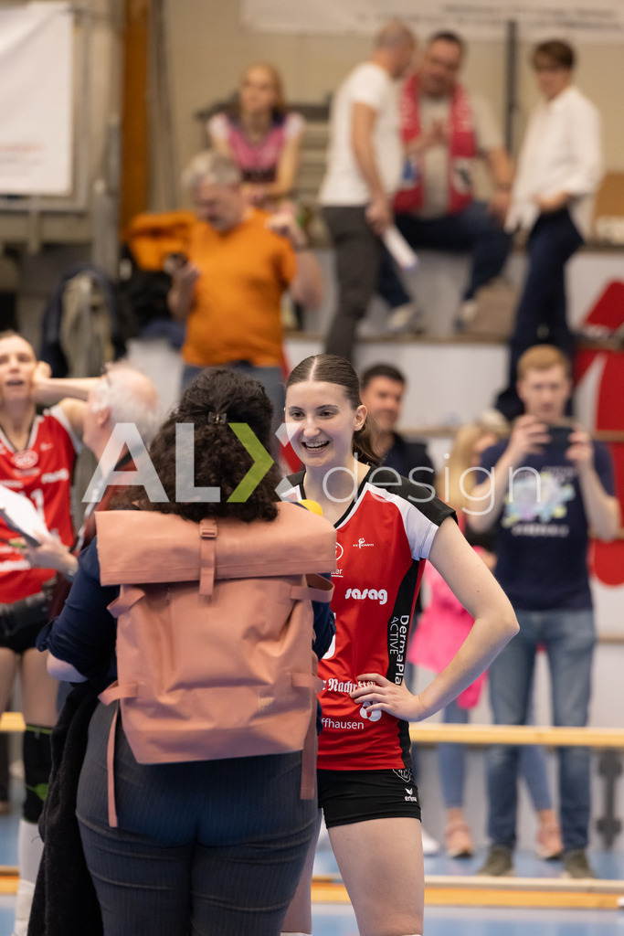 Volleyball I Frauen I Saison 2025-2026 I Volleyball NLA | Women I 1/2 Finals I  VC Kanti Schaffhausen - Sm'Aesch Pfeffingen I 22.03.2026 | 5 Wanda Herzog (CH) (VC Kanti Schaffhausen) - Mitte im Interview - Realisiert mit Pictrs.com