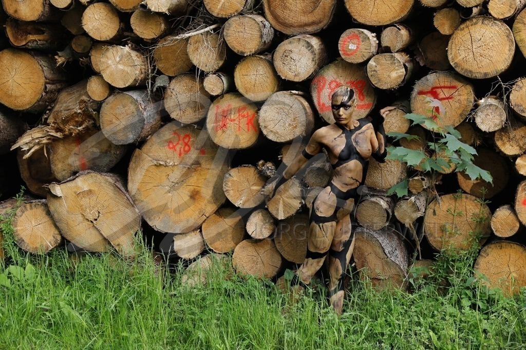 NatureArt-HOLZSTAPEL_0239 | Posing vor dem Holzstapel | #001 | Modell: Liza | Foto: Tschiponnique Skupin - Realisiert mit Pictrs.com