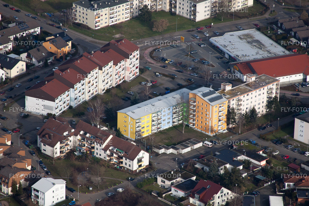 Germersheim, Konrad-Adenauer-Straße | Luftbild: Germersheim, Konrad-Adenauer-Straße in Germersheim im Bundesland Rheinland-Pfalz in Deutschland. Foto: IMG_61701.jpg vom 18.01.2014 durch Werner Riehm/FLY-FOTO.de - Realisiert mit Pictrs.com
