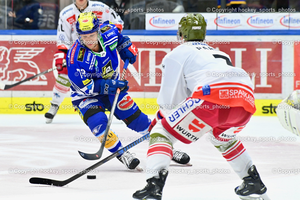 EC IDM Wärmepumpen VSV vs. HC Bozen 19.9.2023 | #72 HUGHES John, win2day icehockeyleague, EC IDM Wärmepumpen - HC Bozen  am 19.09.2023 in Villach (Stadhalle Villach), Austria, (Photo by Bernd Stefan)