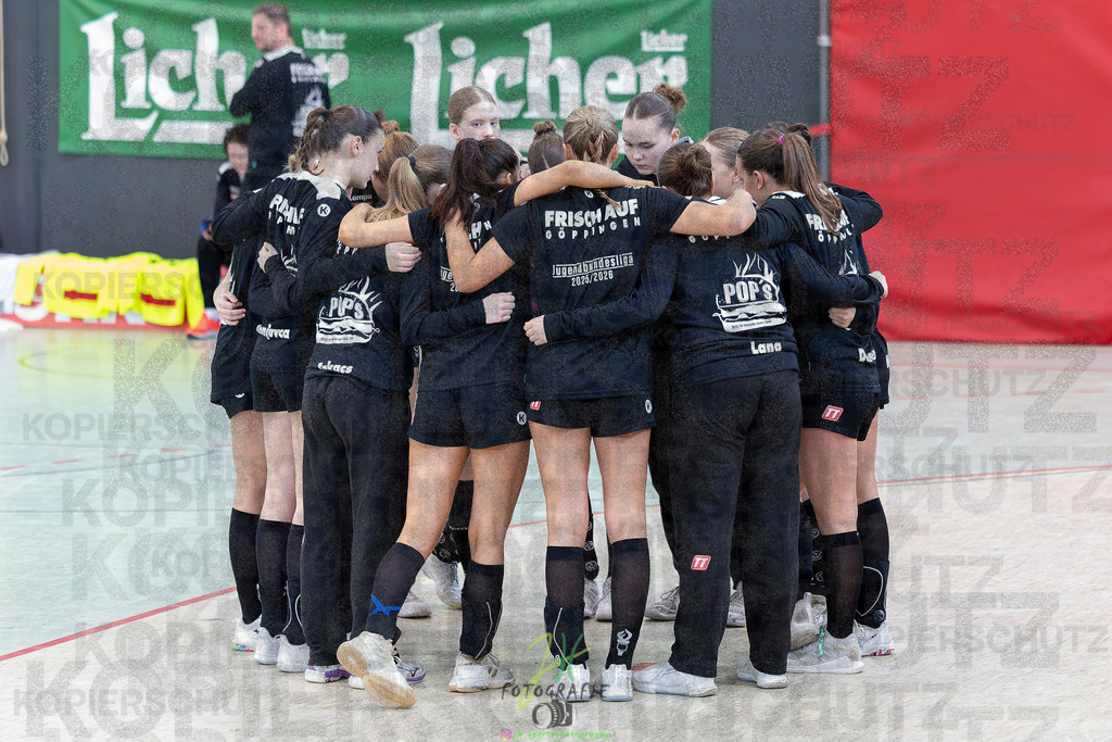 Jugendbundesliga wJA, Pokalrunde, HSG Kleenheim/Langgöns - Frisch Auf Göppingen | Jugendbundesliga wJA, Pokalrunde, HSG Kleenheim/Langgöns - Frisch Auf Göppingen am 28.02.2026 in Oberkleen (Weidig-Halle)Photo © 2026 - Jörg Heinrich - Realisiert mit Pictrs.com