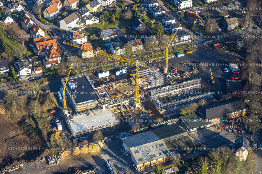 Unna240100258 | Luftbild, Baustelle auf dem ehemaligen Brockhaus-Sportplatz mit Neubau Grundschule und Kindertagesstätte, Brockhausstraße, Verkehrssituation, Unna, Ruhrgebiet, Nordrhein-Westfalen, Deutschland