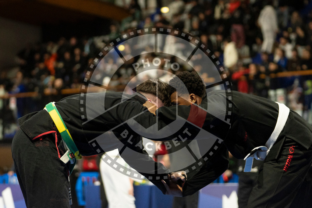20240119PBB1090 | Fighters compete during the IBJJF European Championship in Paris, France, on January 19, 2024.