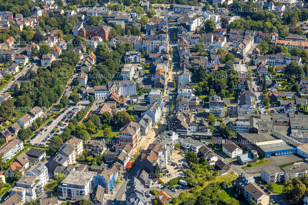 Gevelsberg240815344 | Luftbild, City mit Mittelstraße Umgestaltung und Wohngebiet, Gevelsberg, Ruhrgebiet, Nordrhein-Westfalen, Deutschland