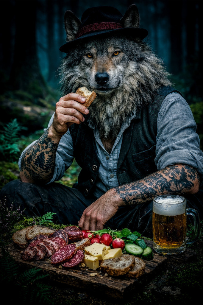 Schwarzwald-Fine-Art-Wolf | Schwarzwald-Fine-Art Bildserie über das verborgene Volk des Schwarzwaldes  - Realisiert mit Pictrs.com