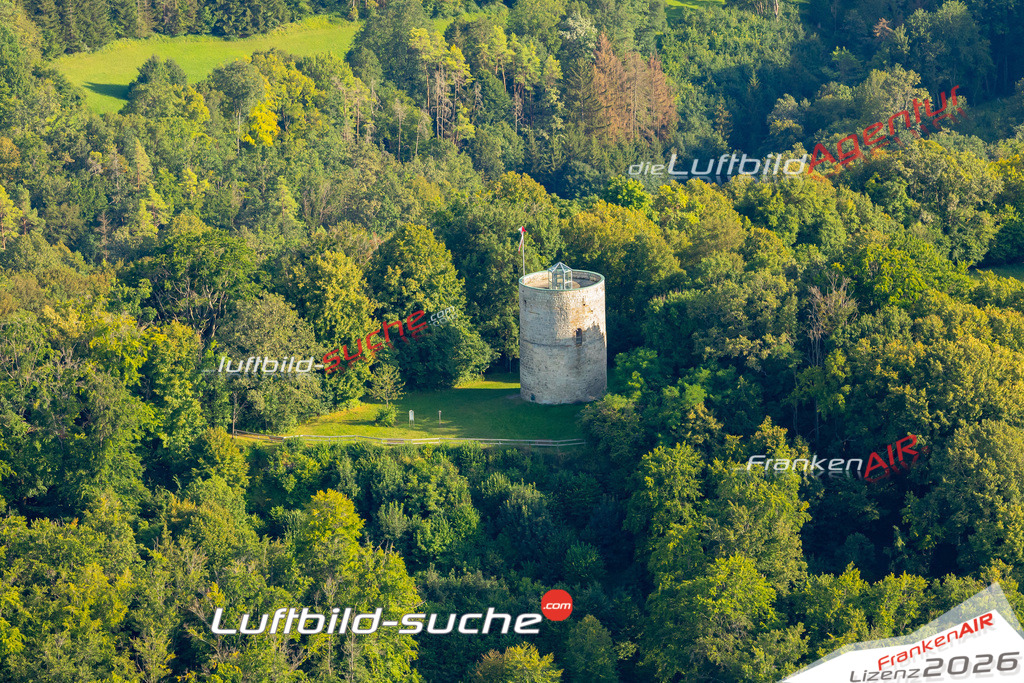 Das Luftbild zeigt : Magnusturm Kasendorf - Die Luftaufnahme wurde 2024 vom UL-Flugzeug aus erstellt ( keine Drohne ) - Hochauflösende Luftaufnahme - Für grossformatige Ausdrucke geeignet. Die Geschenkidee !Mit Lizenz und Bildrechte bestellbar