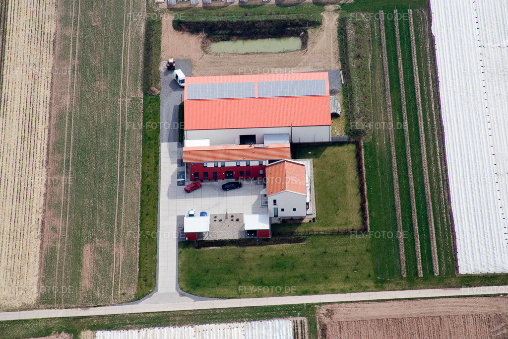 Luftbild: Aussiedlerhof Steegmüller in Offenbach an der Queich im Bundesland Rheinland-Pfalz in Deutschland. Foto: IMG_9758.jpg vom 15.03.2008 durch Werner Riehm/FLY-FOTO.de