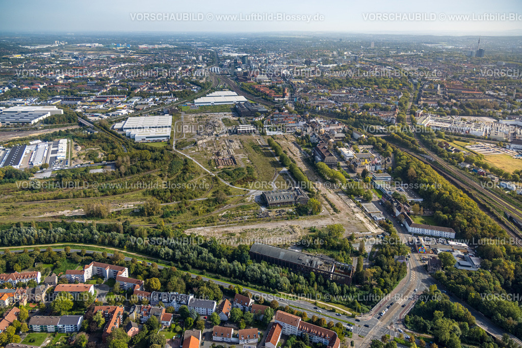 Dortmund231000643 | Luftbild, Baustelle Union Gelände, Dorstfelder Brücke, Dortmund, Ruhrgebiet, Nordrhein-Westfalen, Deutschland