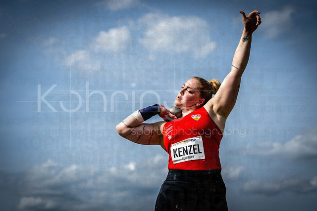 61. Internationales Pfingstsportfest; Rehlingen-Siersburg, 24.05.2026 | REHLINGEN , GERMANY - MAY 24: Alina Kenzel (GER/VfB Stuttgart 1893) during the spot put of the 61. Internationales Pfingstsportfest on 24.05.2026 at the  Bungertstadion in Rehlingen-Siersburg (Saarland / Deutschland).