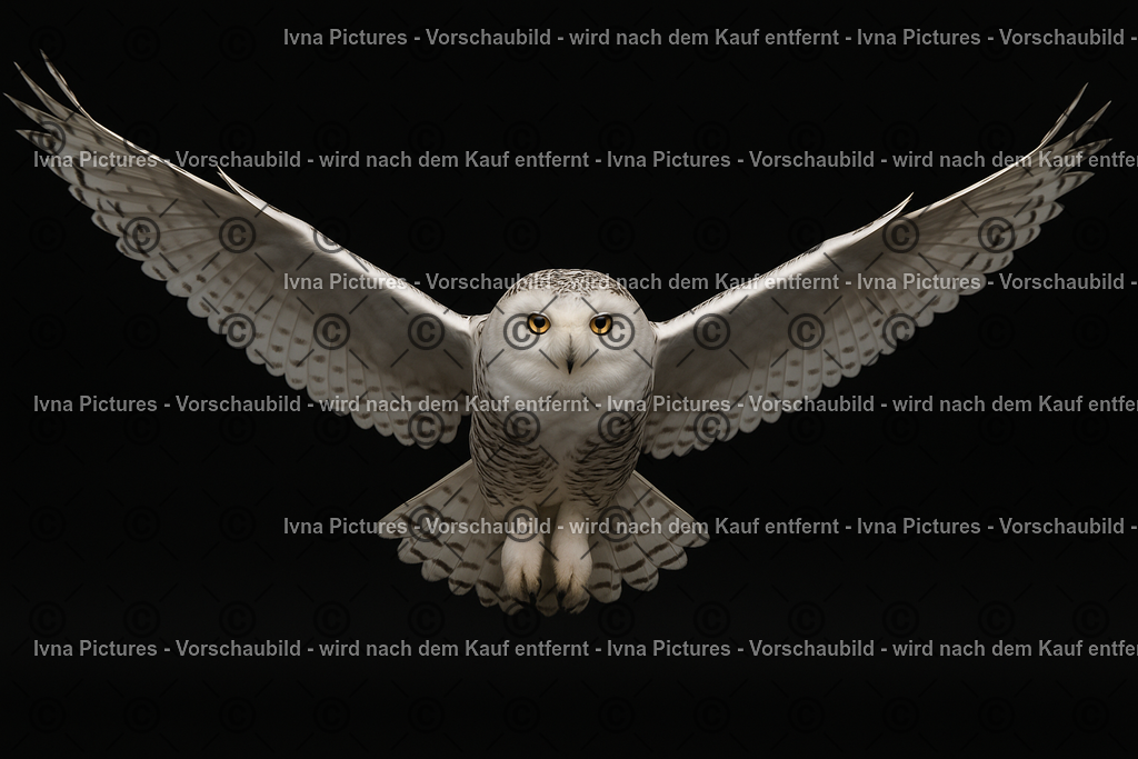 Schnee-Eule im Flug | Ivna Pictures - Realisiert mit Pictrs.com