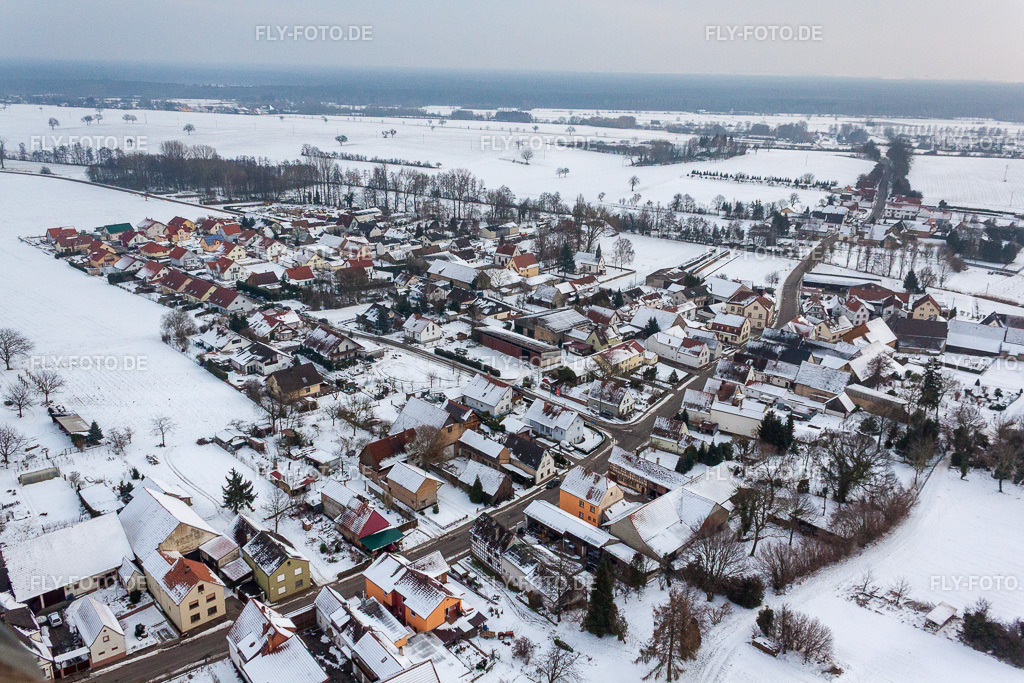 Dorfansicht | Luftbild: Dorfansicht im Ortsteil Kleinsteinfeld in Niederotterbach im Bundesland Rheinland-Pfalz in Deutschland. Foto: IMG_23656.jpg vom 16.01.2010 durch Werner Riehm/FLY-FOTO.de - Realisiert mit Pictrs.com