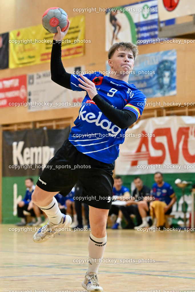 SC Ferlach vs. HC FIVERS WAT Margareten | #9 SAGER Nico SC Ferlach, SC Ferlach vs. HC FIVERS WAT Margareten, SC Ferlach vs. HC FIVERS WAT Margareten am 02.11.2024 in Ferlach (Ballspielhalle Ferlach), Austria, (Photo by Bernd Stefan)