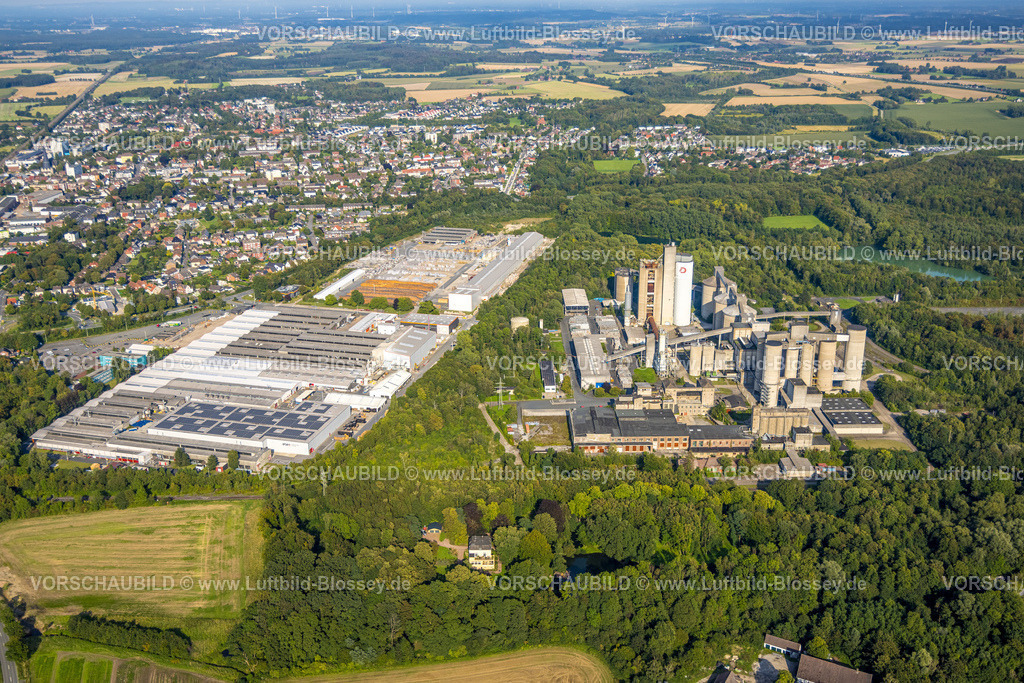 Beckum230805481 | Luftbild, Dyckerhoff Zementwerk, Etex Germany Exteriors GmbH, Neubeckum, Beckum, Münsterland, Nordrhein-Westfalen, Deutschland