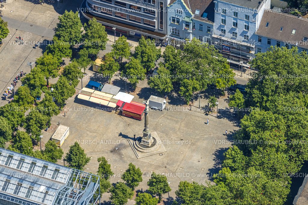 Oberhausen230705229 | Luftbild, Altmarkt mit Siegessäule, Innenstadt, Oberhausen, Ruhrgebiet, Nordrhein-Westfalen, Deutschland