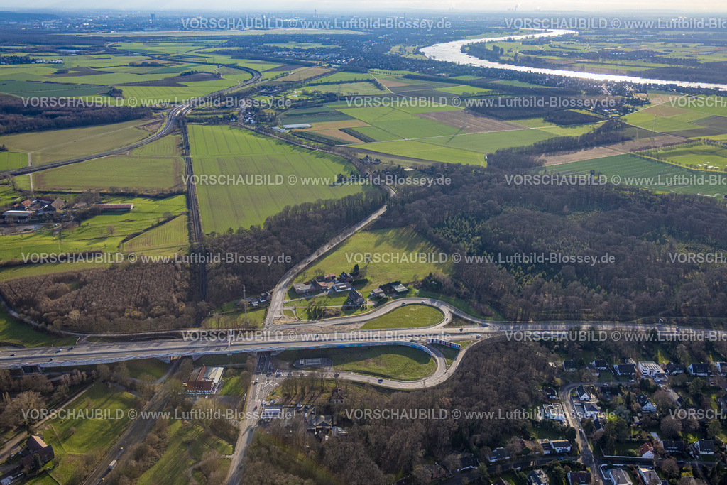 Duisburg230100068 | Luftbild, Baustelle Brücke Bundesstraße B288 Krefelder Straße Ausbau zur Autobahn A524, Ungelsheim, Duisburg, Ruhrgebiet, Nordrhein-Westfalen, Deutschland