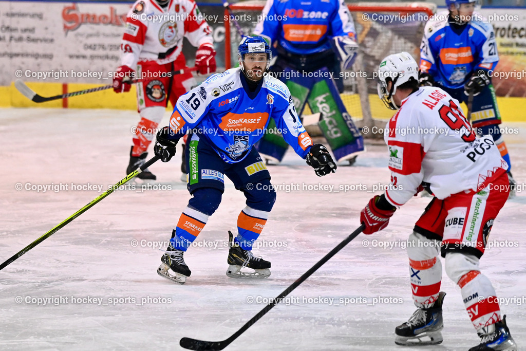 ESC Steindorf vs. ESV Ferlach  | #91 Alagic Adis ESV Ferlach, #19 Friedrich Lukas ESC Steindorf, ESC Steindorf vs. ESV Ferlach , ESC Steindorf vs. ESV Ferlach  am 15.02.2026 in Steindorf (Ossiachersee Halle), Austria, (Photo by Bernd Stefan)