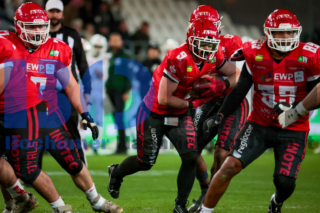  14.10.2023 - 
 | Sebastian Sendlak / Bochumer Nachrichtendienst (BOND) - GFL-Bowl 2023: Schwaebisch Hall Unicorns vs. Potsdam Royals - Realisiert mit Pictrs.com