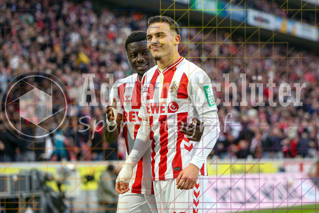 1. FC Köln vs FC Augsburg - 1. Bundesliga  | Köln, Deutschland, 18.10.25:   Said El Mala (1. FC Köln) Torjubel, jubelt nach seinem Treffer zum 1:1 waehrend des Spiels der 1. Bundesliga zwischen  1. FC Köln vs FC Augsburg im RheinEnergieStadion(Foto von Brauer-Fotoagentur / Adrian Schlueter)