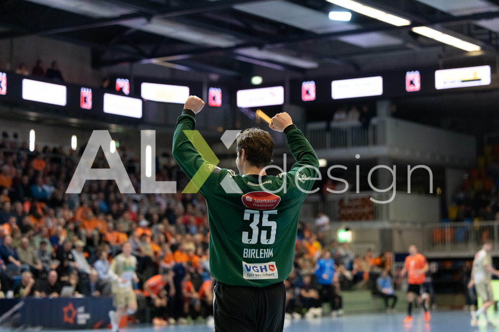 Handball I Herren I Saison 2025-2026 I EHF EUROPEAN LEAGUE 2025/26 | Men I Main Round I 2. Spieltag I Kadetten Schaffhausen - TSV Hannover-Burgdorf I 24.02.2026 | 35 Joel Birlehm (DE) (TSV Hannover-Burgdorf) – Torhüter - Realisiert mit Pictrs.com