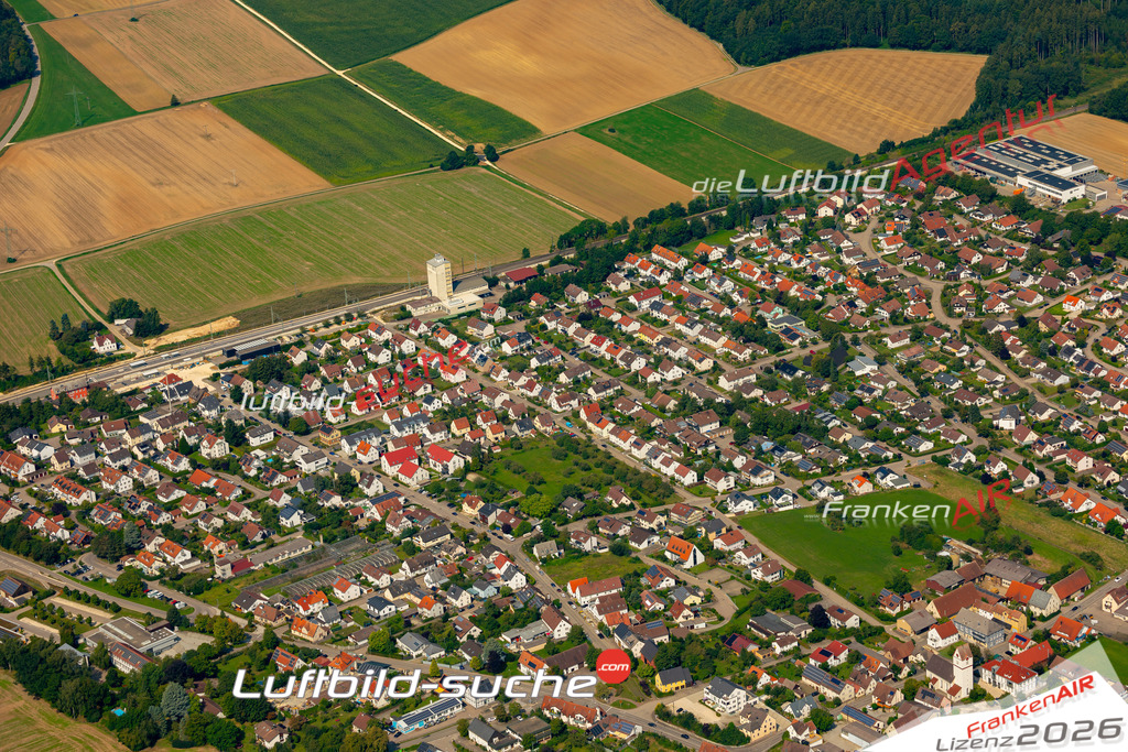 Das Luftbild zeigt :  Beimerstetten - Die Luftaufnahme wurde 2024 vom UL-Flugzeug aus erstellt ( keine Drohne ) - Hochauflösende Luftaufnahme - Für grossformatige Ausdrucke geeignet. Die Geschenkidee !Mit Lizenz und Bildrechte bestellbar
