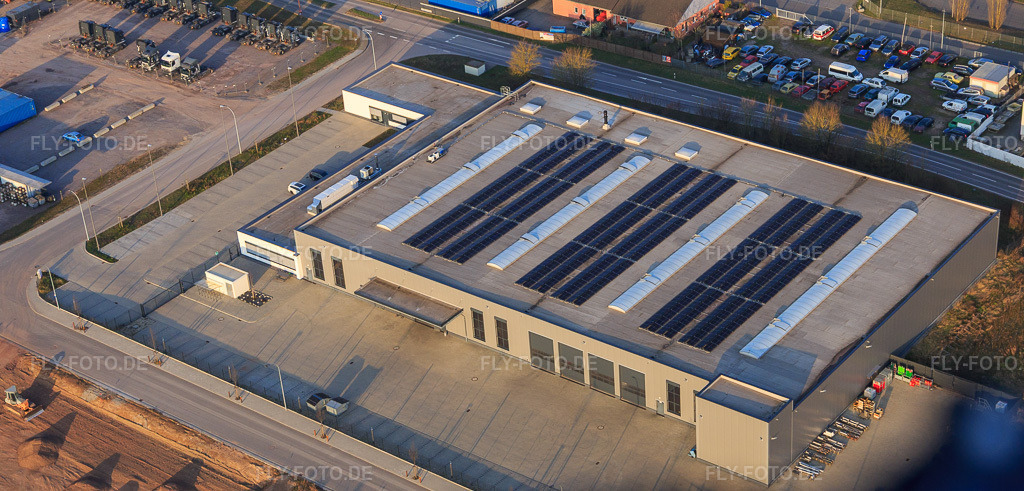 Luftbild: Guth Ventiltechnik GmbH in Offenbach an der Queich im Bundesland Rheinland-Pfalz in Deutschland. Foto: IMG_145563.jpg vom 08.03.2025 durch Werner Riehm/FLY-FOTO.deWWW.GUTH-VT.DE