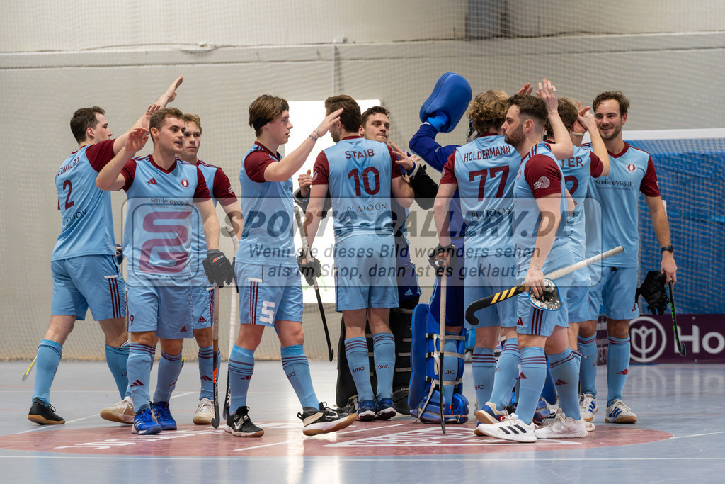 SFE_20260131_0039 | Mönchengladbach, Deutschland, 31.01.26: Hallenhockey 1. Bundesliga Herren Playoff zwischen Crefelder HTC - UHC Hamburg im GHTC Halle am 31.01.2026 in Mönchengladbach, Deutschland. (Foto von Stephan Fehrmann)Mönchengladbach, Germany, 31.01.26: Hallenhockey 1. Bundesliga Herren Playoff between Crefelder HTC - UHC Hamburg in GHTC Halle at 31.01.2026 in Mönchengladbach, Deutschland. (Foto from Stephan Fehrmann)