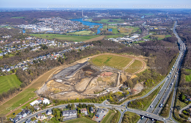 Wetter220401645 | Luftbild, Kippe Enerke An der Kohlenbahn, Autobahn A1, Grundschöttel, Wetter, Ruhrgebiet, Nordrhein-Westfalen, Deutschland