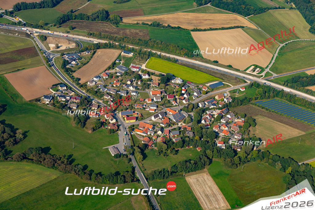 Die Luftbildaufnahme Oberölsbach -  wurde 2020 mittels Flugzeug (keine Drohne) erstellt. Perfekte Schärfe und Druck- Ergebnisse- Garantiert!