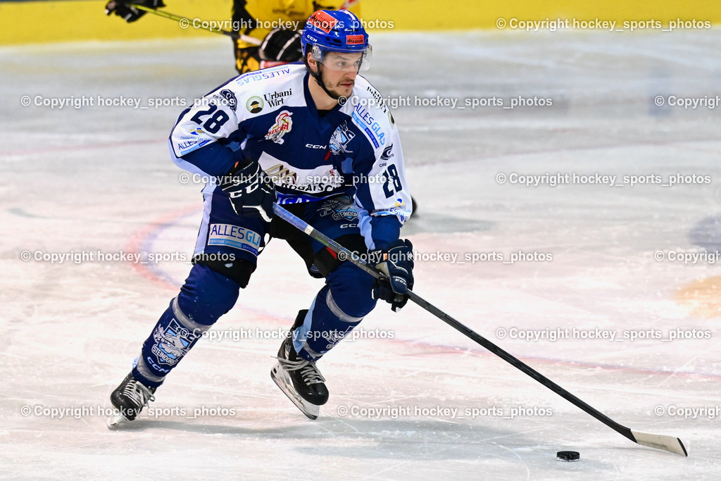 ESC Steindorf vs. EC Hornets Spittal 20.2.2024 | #28 Bacher Stefan ESC Steindorf, ESC Steindorf vs. EC Hornets Spittal 20.2.2024, ESC Steindorf vs. EC Hornets Spittal 20.2.2024 am 20.02.2024 in Steindorf (Ossiachersee Halle), Austria, (Photo by Bernd Stefan)