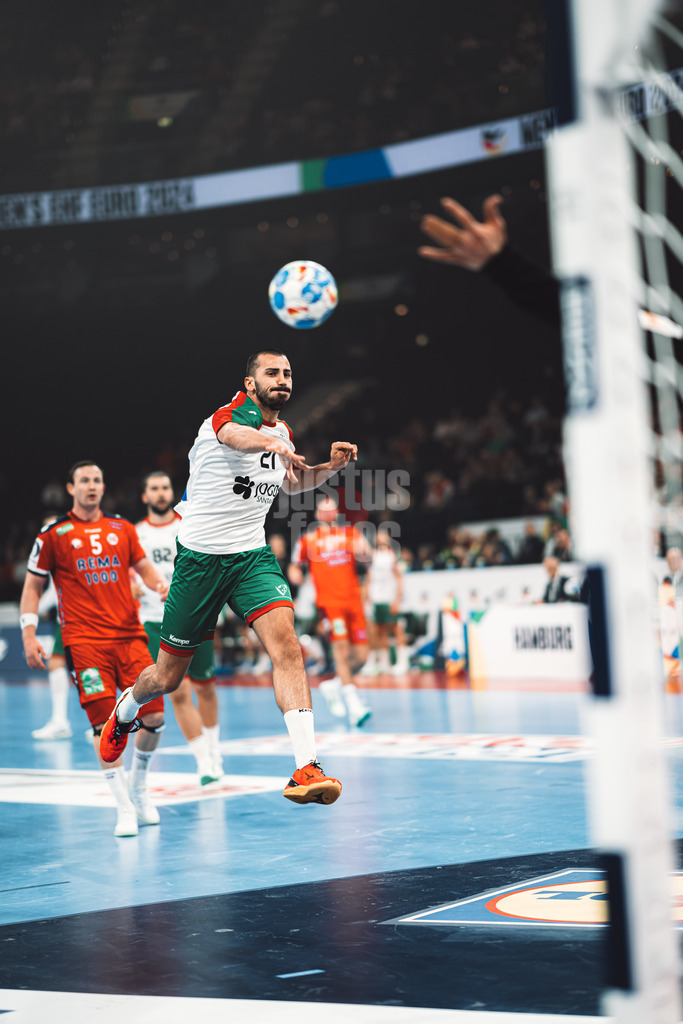 Handball | Herren | EHF EURO 2024 | European Championshop Men 2024 Final Tournament | Norwege vs. Portugal | 17.01.2023 | Leonel Fernandes (#21, Portugal, POR) wirft ein Tor